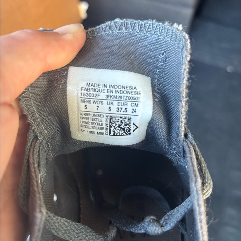 Converse Charcoal Lace-Up Sneakers - Picture 4 of 4